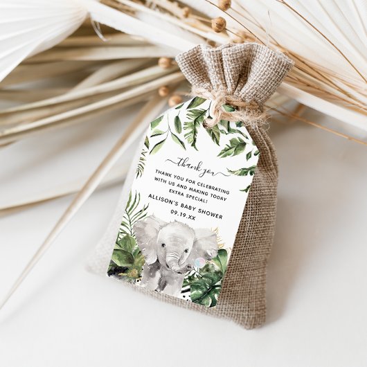 Dschungeltiere | Babydusche Vielen Dank Geschenkanhänger