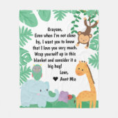 Dschungeltiere — benutzerdefinierte Meldung oder B Fleecedecke (Vorderseite)