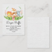 Dschungeltiere Duschschlupf Begleitkarte (Vorne/Hinten)