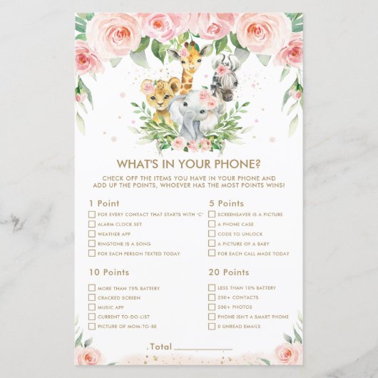 Dschungeltiere floral Was steckt in deinem Handysp (Vorderseite)