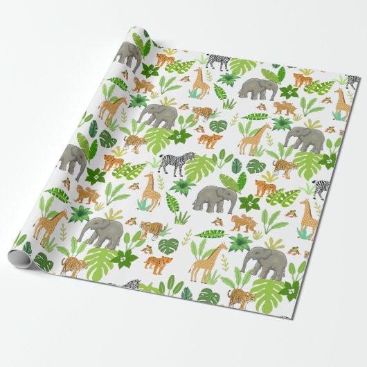Dschungeltiere Geschenkpapier (Ungerollt)