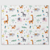 Dschungeltiere Geschenkpapier (Flach)