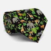 Dschungeltiere Krawatte (Gerollt)