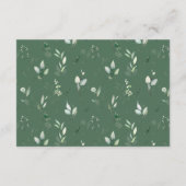 Dschungeltiere, Safari, Blume, Windeln Begleitkarte (Rückseite)