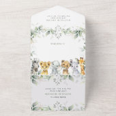 Dschungeltiere, Safari, Wildes Eins, Erster Geburt All In One Einladung (Außenbereich)