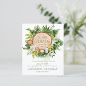 Dschungeltiere wilde eine Baby-Dusche Einladung (Stehend Vorderseite)