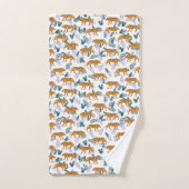 Dschungeltiger auf weißem Set (Handtuch)