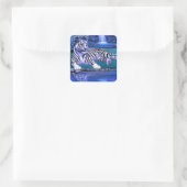 Dschungeltiger.JPEG Quadratischer Aufkleber (Tasche)