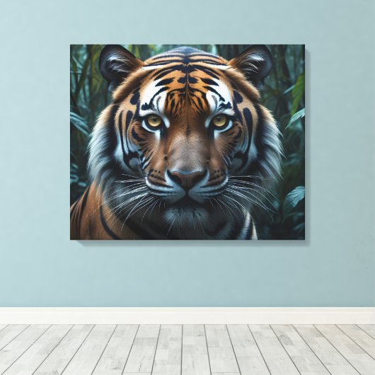 Dschungeltiger Leinwanddruck (Insitu (Holzboden))