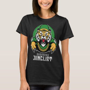 Dschungeltrommel und Bass EDM DnB Tiger T-Shirt