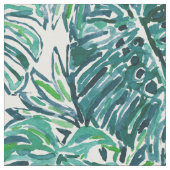 DSCHUNGELVIBES Grün tropisches Monstera Blätter Stoff (Nahaufnahme)