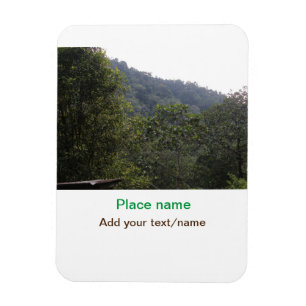 Dschungelwald Bäume Berg Reise Ort Name  Magnet