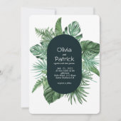 Dschungelwasserfarbene tropische Blätter - Einladu (Vorderseite)