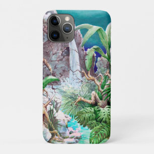 Dschungelzeichnung mit Wasserfall Case-Mate iPhone Hülle