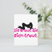 DschunggesellschaftErgebnis / hochzeit Postkarte (Stehend Vorderseite)