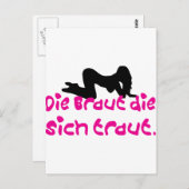 DschunggesellschaftErgebnis / hochzeit Postkarte (Vorne/Hinten)