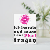 DschunggesellschaftErgebnis / hochzeit Postkarte (Stehend Vorderseite)