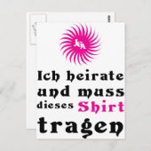 DschunggesellschaftErgebnis / hochzeit Postkarte (Vorne/Hinten)