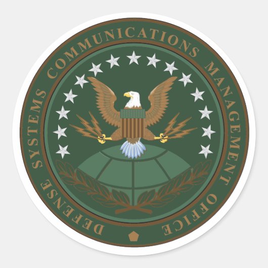 DSCMO-Siegel Runder Aufkleber (Vorderseite)