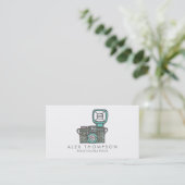 DSLR Camera Fotograf Business Cards Visitenkarte (Stehend Vorderseite)