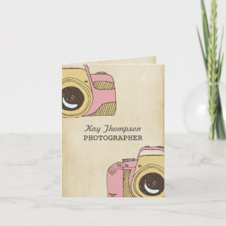 DSLR-Kamera Zeichnend Fotograf Danke Karte