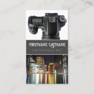 DSLR-Kameraobjektiv für Fotografen Videografen Visitenkarte