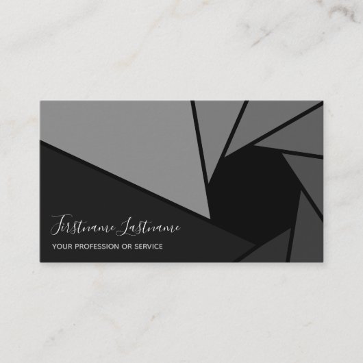 DSLR-Kameraobjektiv für Fotografen Videographen B Visitenkarte (Vorderseite)