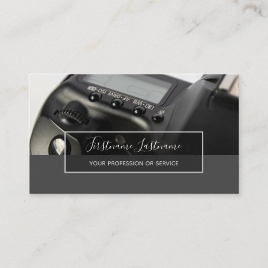 DSLR-Kameraobjektiv für Fotografen Videographen B Visitenkarte (Vorderseite)