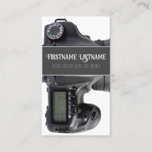 DSLR-Kameraobjektiv für Fotografen Videographen Visitenkarte