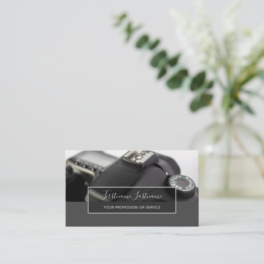 DSLR-Kameraobjektiv für Fotografen Videographen Visitenkarte (Stehend Vorderseite)