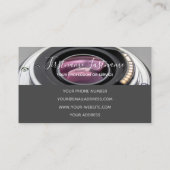 DSLR-Kameraobjektiv für Fotografen Videographen Visitenkarte (Rückseite)