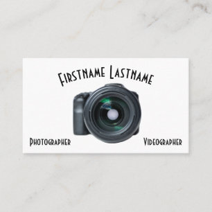 DSLR-Kameraobjektive für Fotografen Videografen Visitenkarte