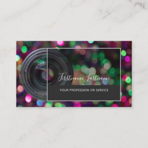 DSLR-Kameraobjektive für Fotografen, Videographen Visitenkarte