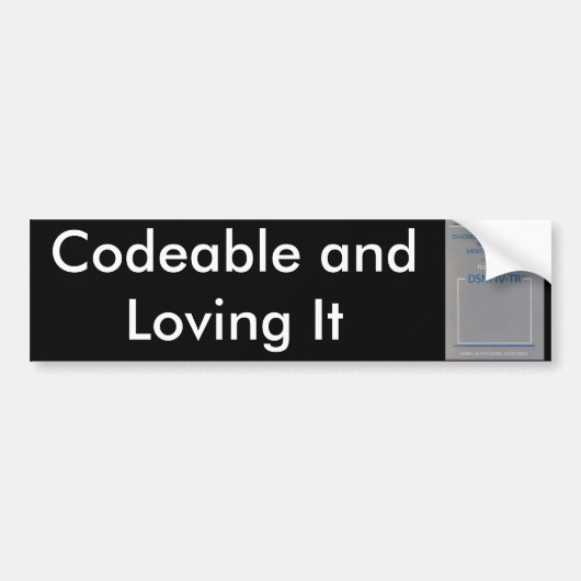 DSM-IV, Codeable und Lieben es Autoaufkleber (Vorne)