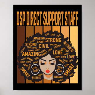 Dsp Direkthilfe-Mitarbeiter Mächtiger Schwarzer Ge Poster