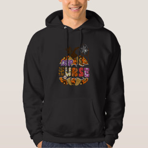 Dsp Krankenschwester Halloween-Kürbis-Leopard-Dire Hoodie