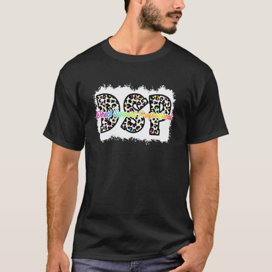 DSP Leben RN CNA Krankenschwester Boho Leopard DSP T-Shirt (Vorderseite)