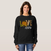 Dsp Liebe Fall Pumpkin Leopard Halloween Herbst Sweatshirt (Vorne ganz)
