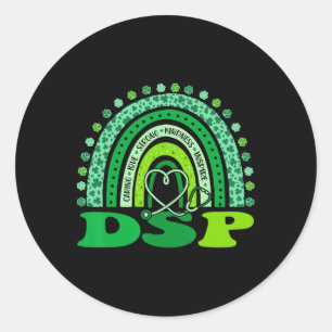DSP Rainbow St Patricks Day Direkte Unterstützungs Runder Aufkleber
