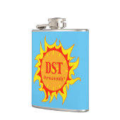 DST permanent - Sommerzeit Flachmann (Links)