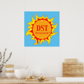 DST permanent - Sommerzeit Poster (Küche)