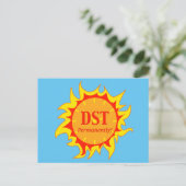 DST permanent - Sommerzeit Postkarte (Stehend Vorderseite)