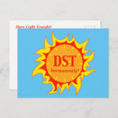 DST permanent - Sommerzeit Postkarte (Vorne/Hinten)