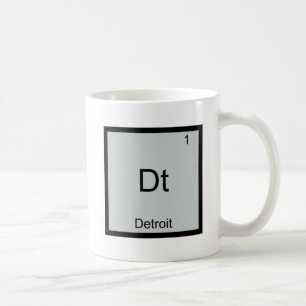 Dt - Detroit City Chemistry Element Symbol T-Shirt Kaffeetasse
