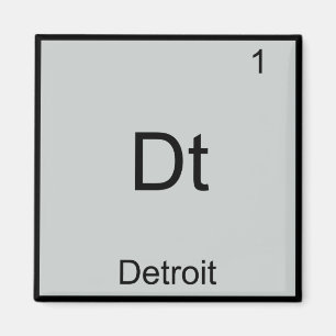 Dt - T - Shirt für die Chemie-Elemente in Detroit Magnet