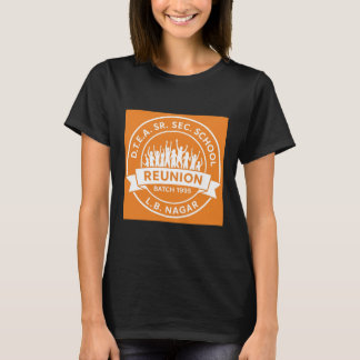DTEA 1999 Damen Schwarz T-Shirt - Orange Logo