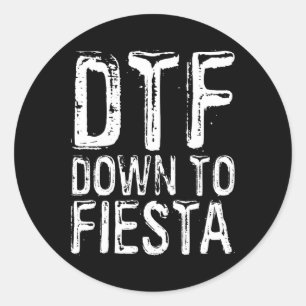 Dtf bis Fiesta Shirt Männer Frauen Cinco de Mayo P Runder Aufkleber