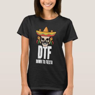 DTF bis Fiesta Sugarskull Sombrero Cinco de Ma T-Shirt