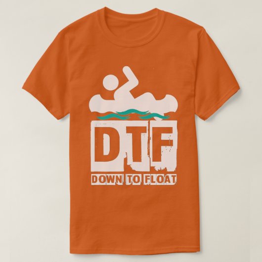 DTF bis zum Float - Funny Canoe River Rafting T-Shirt (Design vorne)