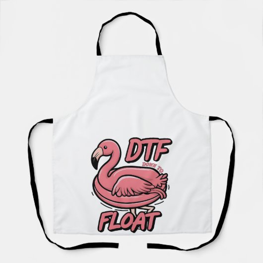 Dtf Down to Floating Funny Summer Flammingingo Bir Schürze (Vorderseite)